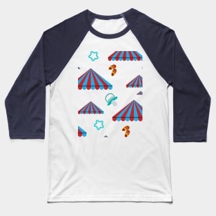 prism tent pattern with baby's shoes and pacifier Baseball T-Shirt